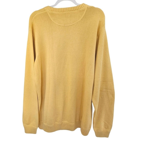 Eddie Baurer Men's Woven Cotton Crew Neck Sweater, Soft Gold, Size XLT - Picture 2 of 8